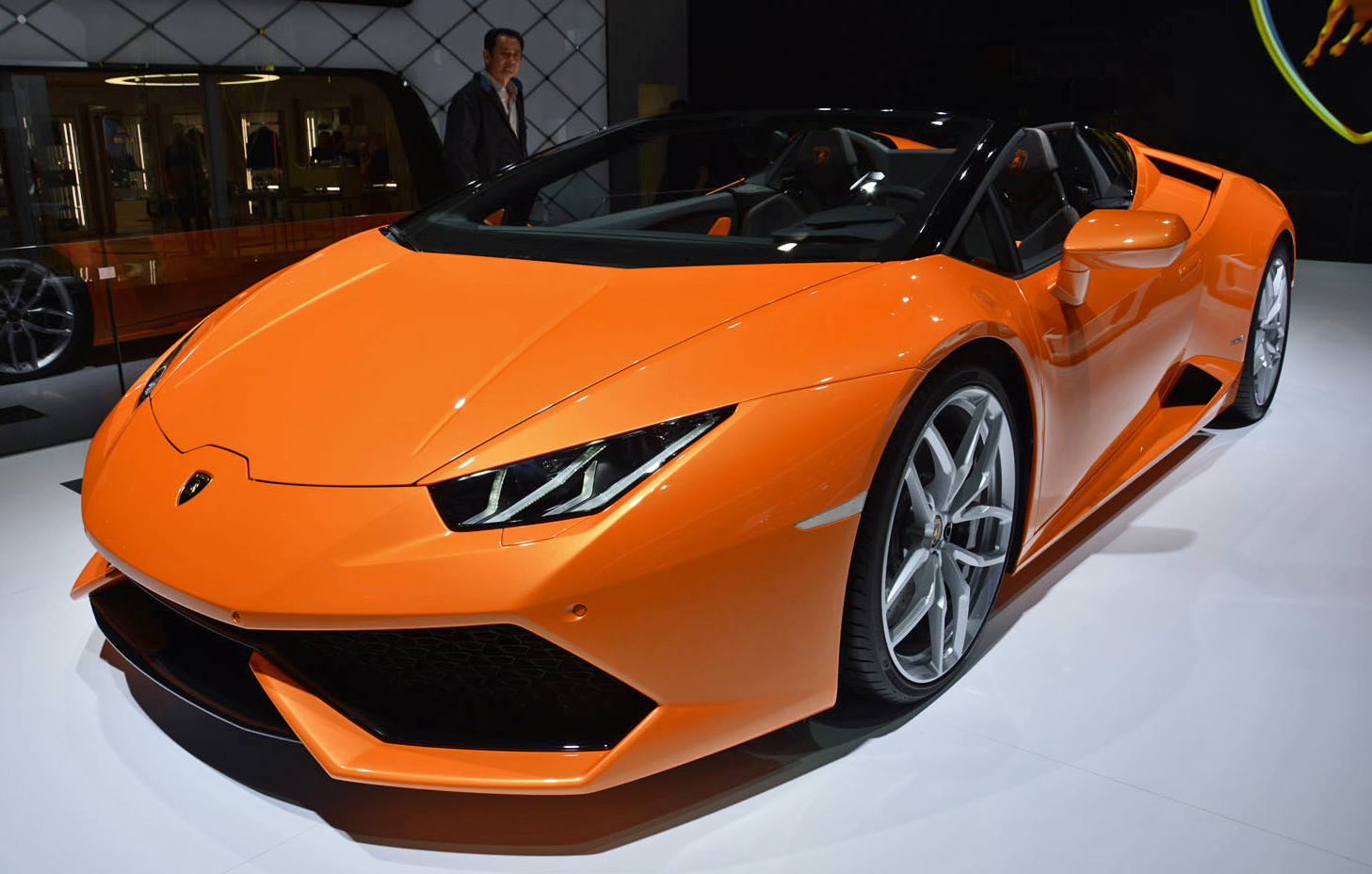 the top 10 best cars from frankfurt motor show lambohuracanspyderfrankfurt lamborghini huracan spyder 1