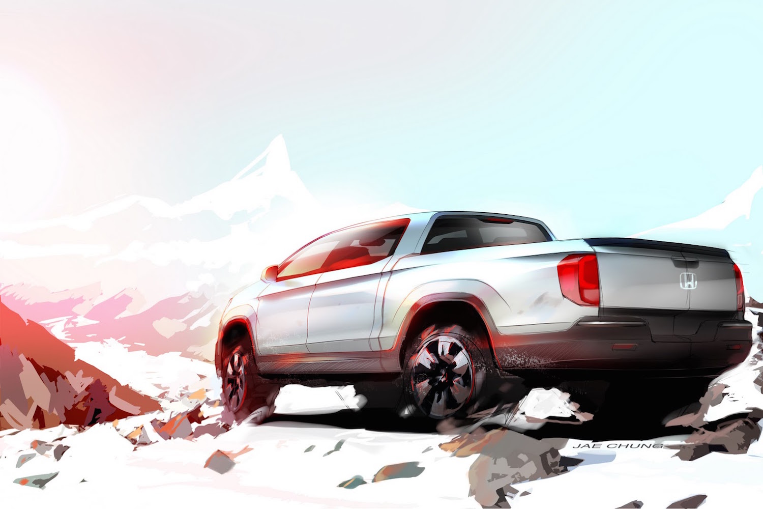 2017-Honda-Ridgeline-Preview-Sketch