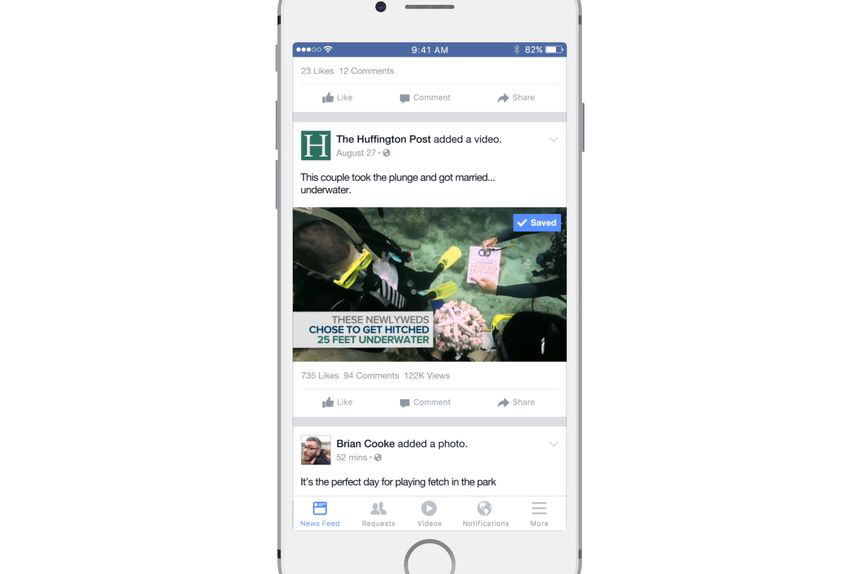 facebook begins testing news feed just for video save videos later