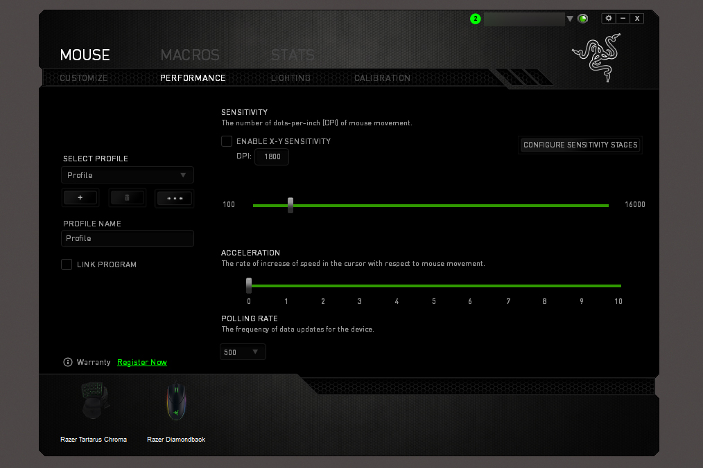 Razer Diamondback Screenshot