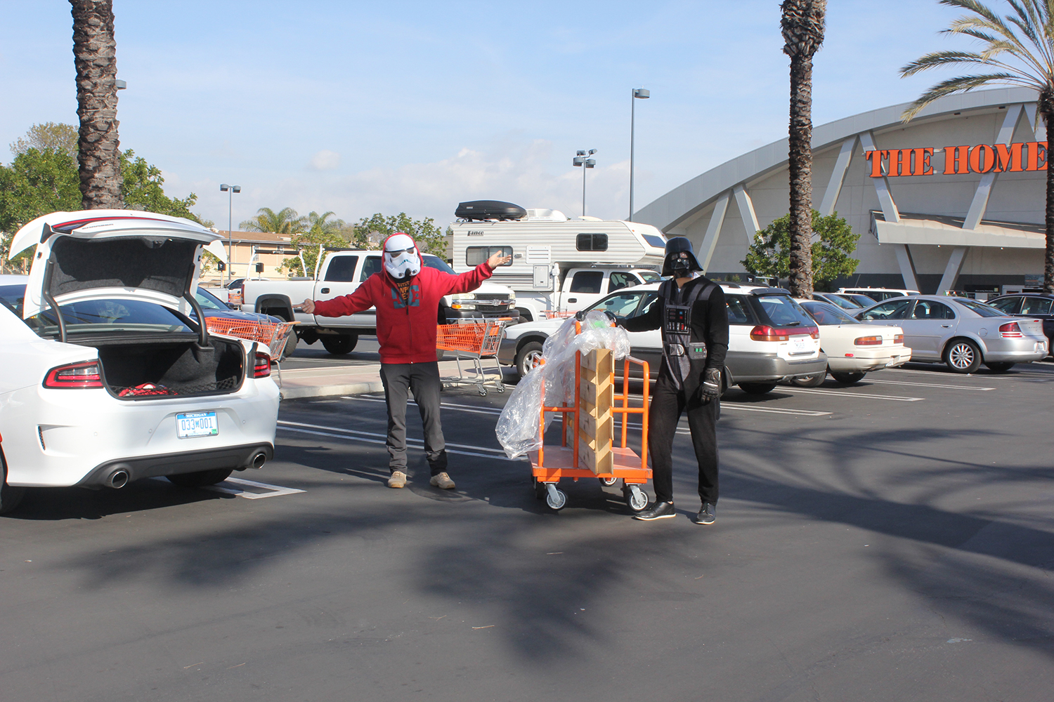 stormtroopers day off putting the galaxy on hold to enjoy dodges charger srt hellcat dodge stormtrooper 0790