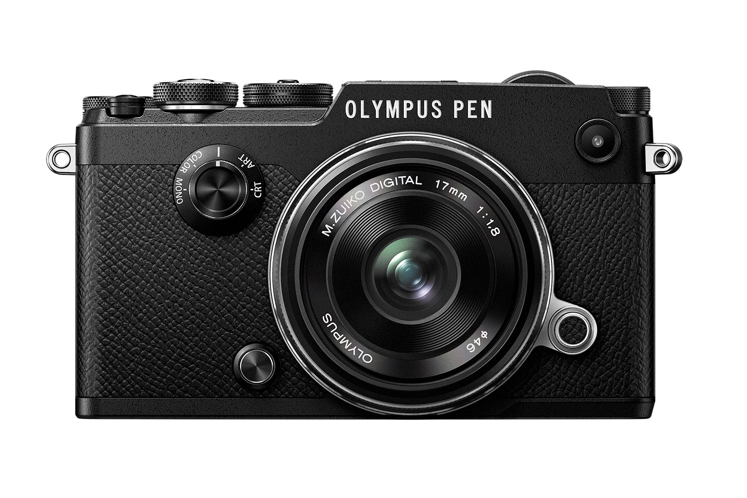 olympus pen f digital blk front m17mmf18