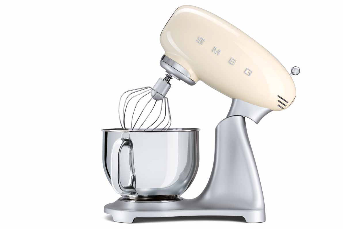 smeg introduces a retro dishwasher and bigger fridge smf01  50s style stand mixer 1