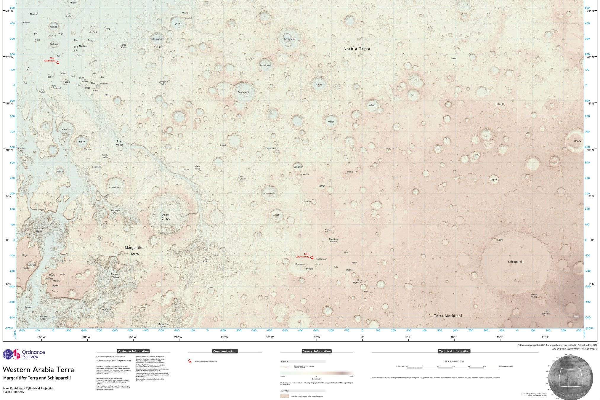 os mars map