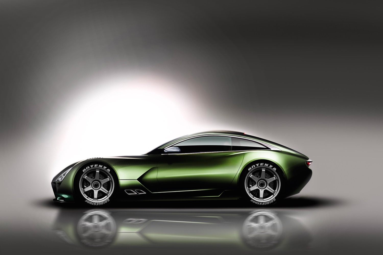 TVR sports car rendering