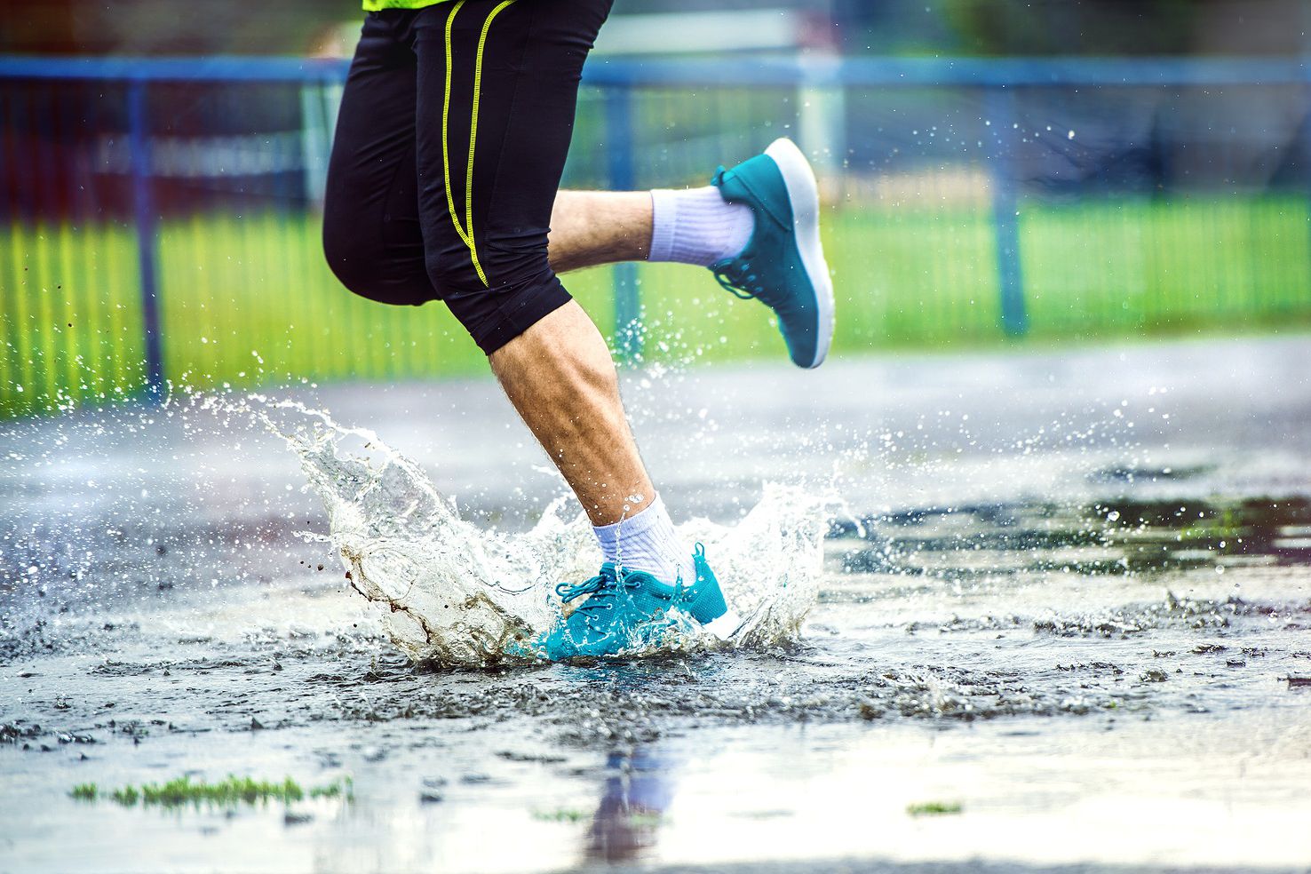 rain gear, running