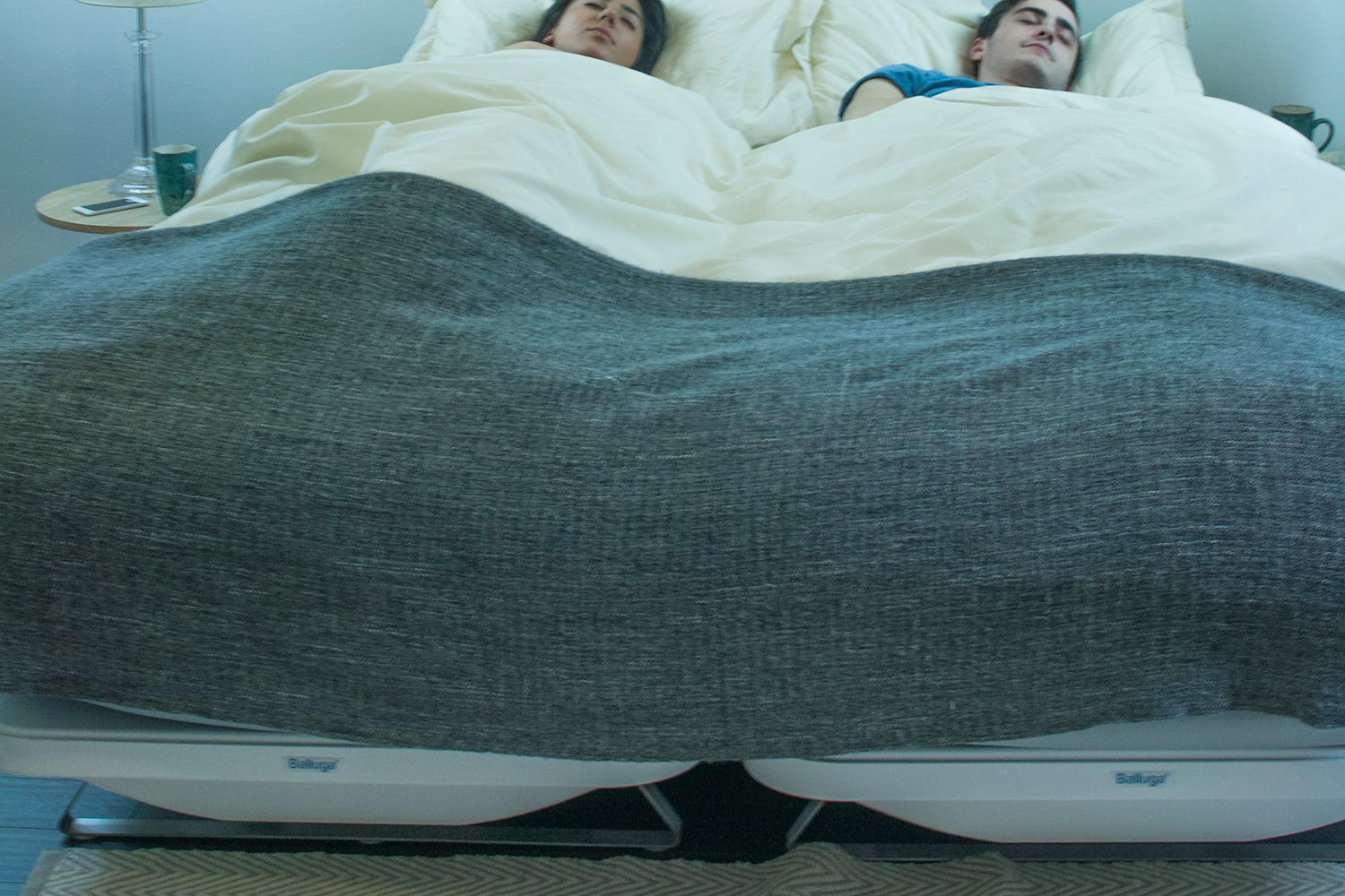 balluga is a smart bed with ac and air suspension couple in