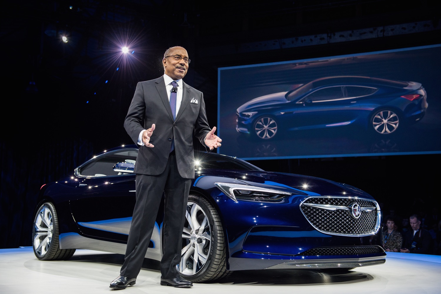 GM design boss Ed Welburn and the Buick Avista concept