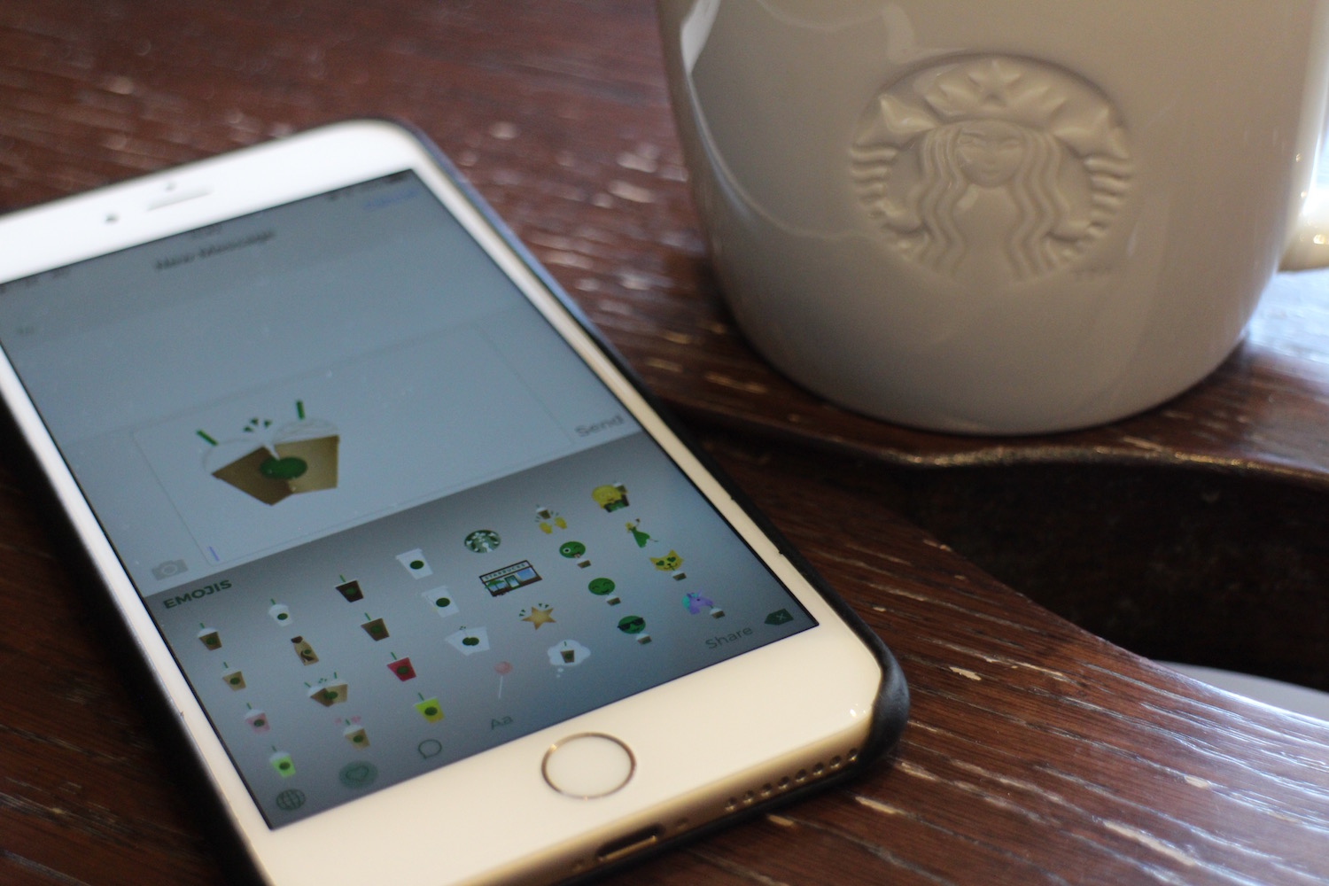 starbucks emoji keyboard app news