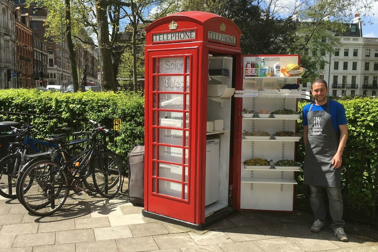 phone box salad bar