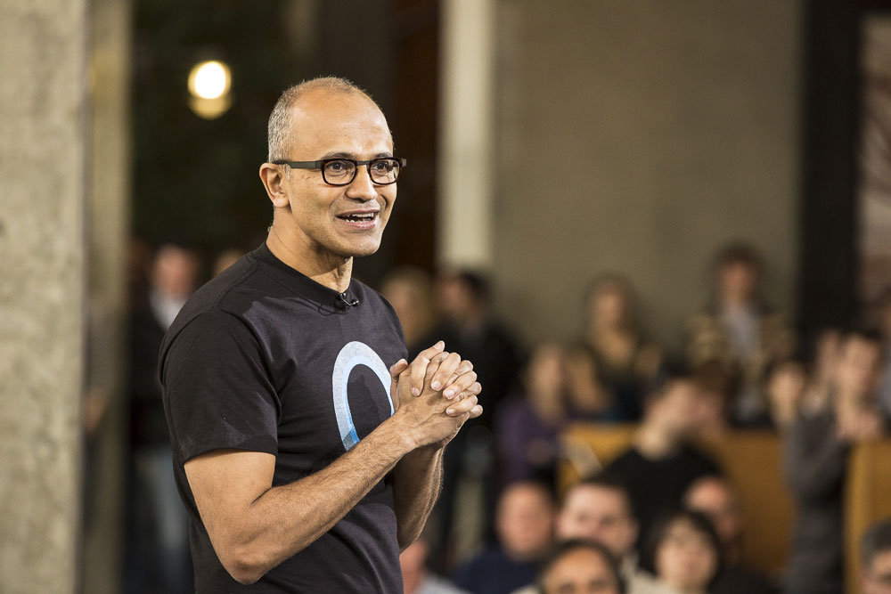 microsoft ceo nadella ai 10 laws head