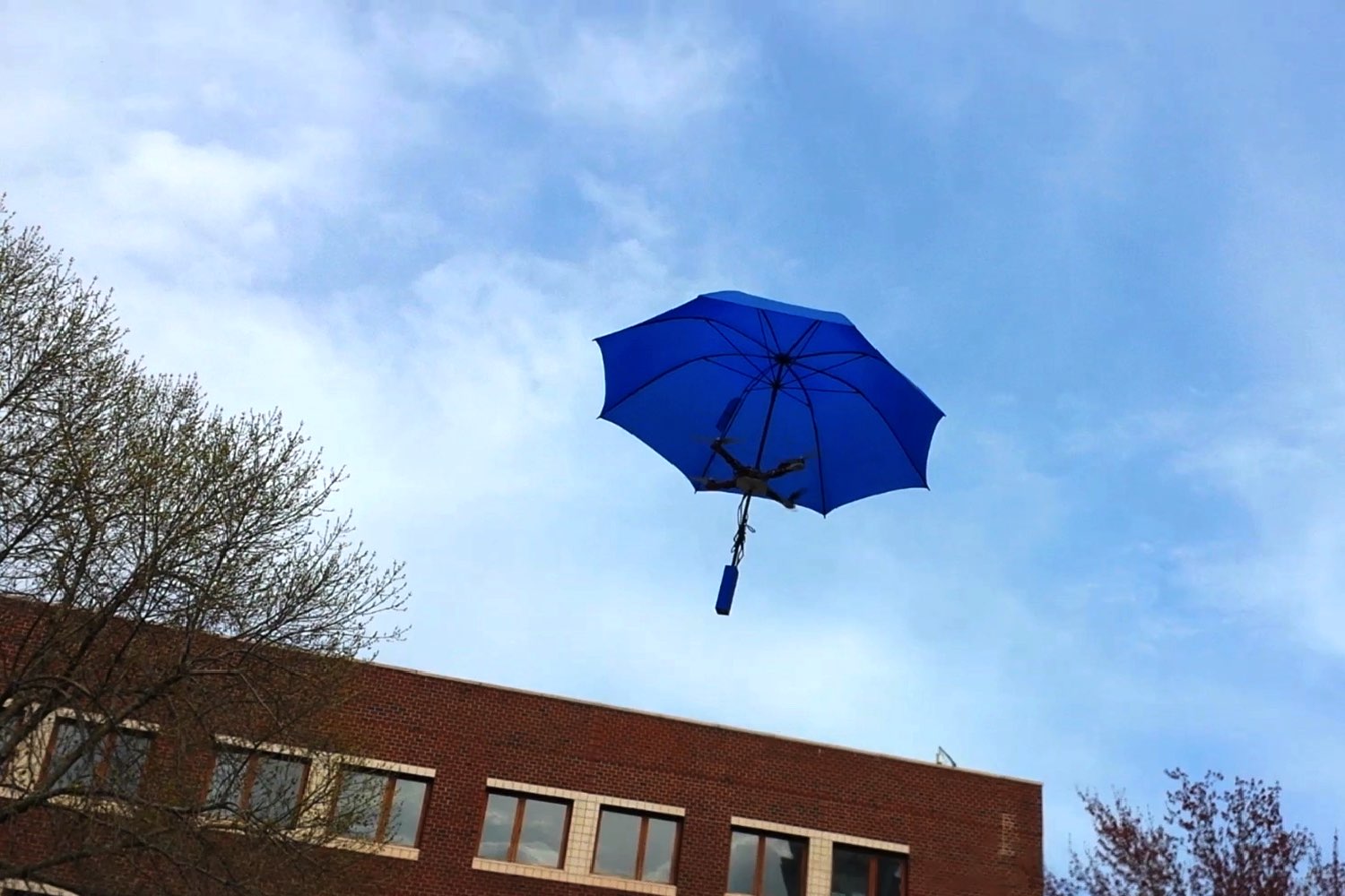 umbrella drones first prototype  most of the parts are 3d printed