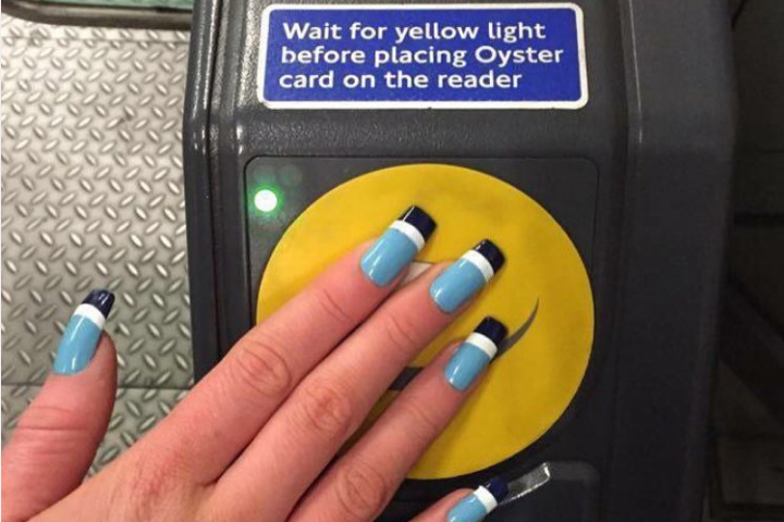 oyster card false acrylic nails rfid chip news finger