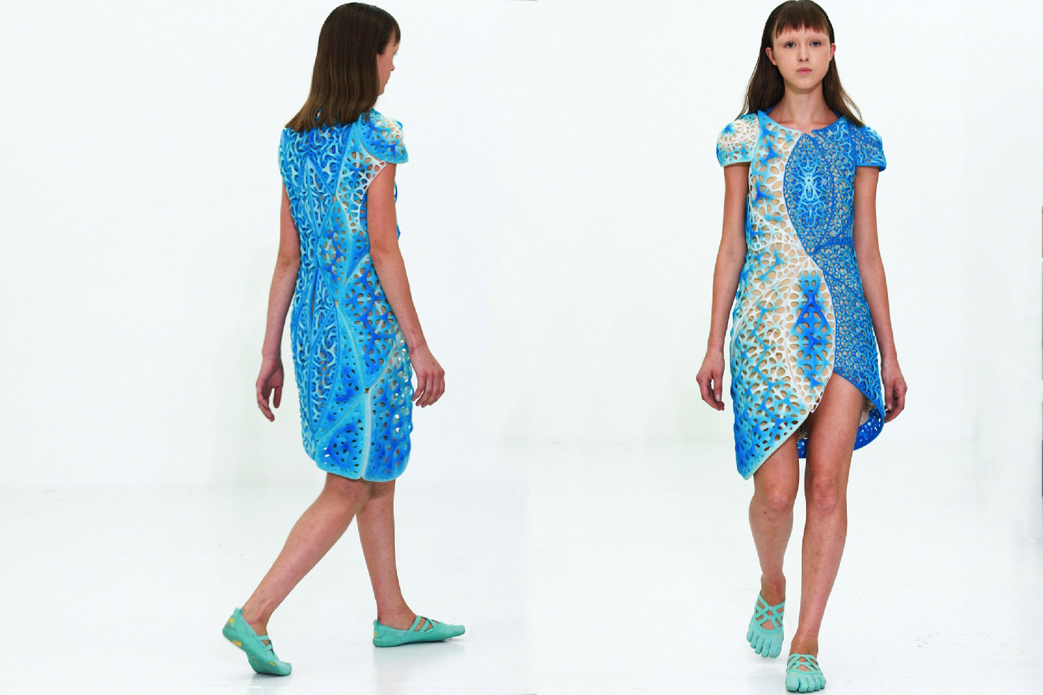 quantum physics 3d printed dress catwalk