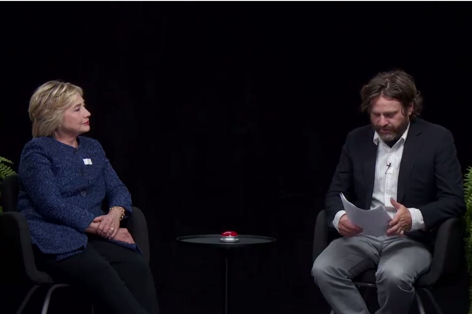 hillary clinton between two ferns zach galifianakis