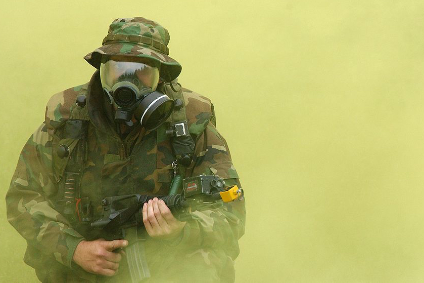 chemical weapons fabric warfare gas mask