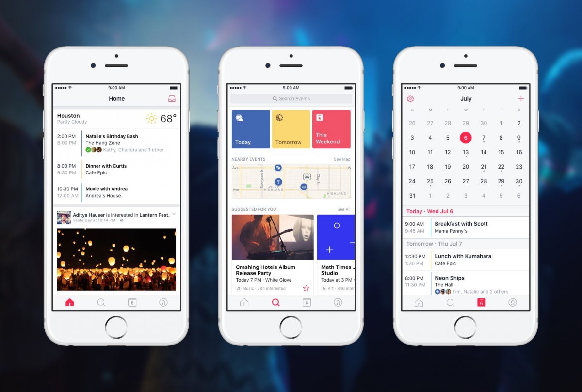 facebook events app trio