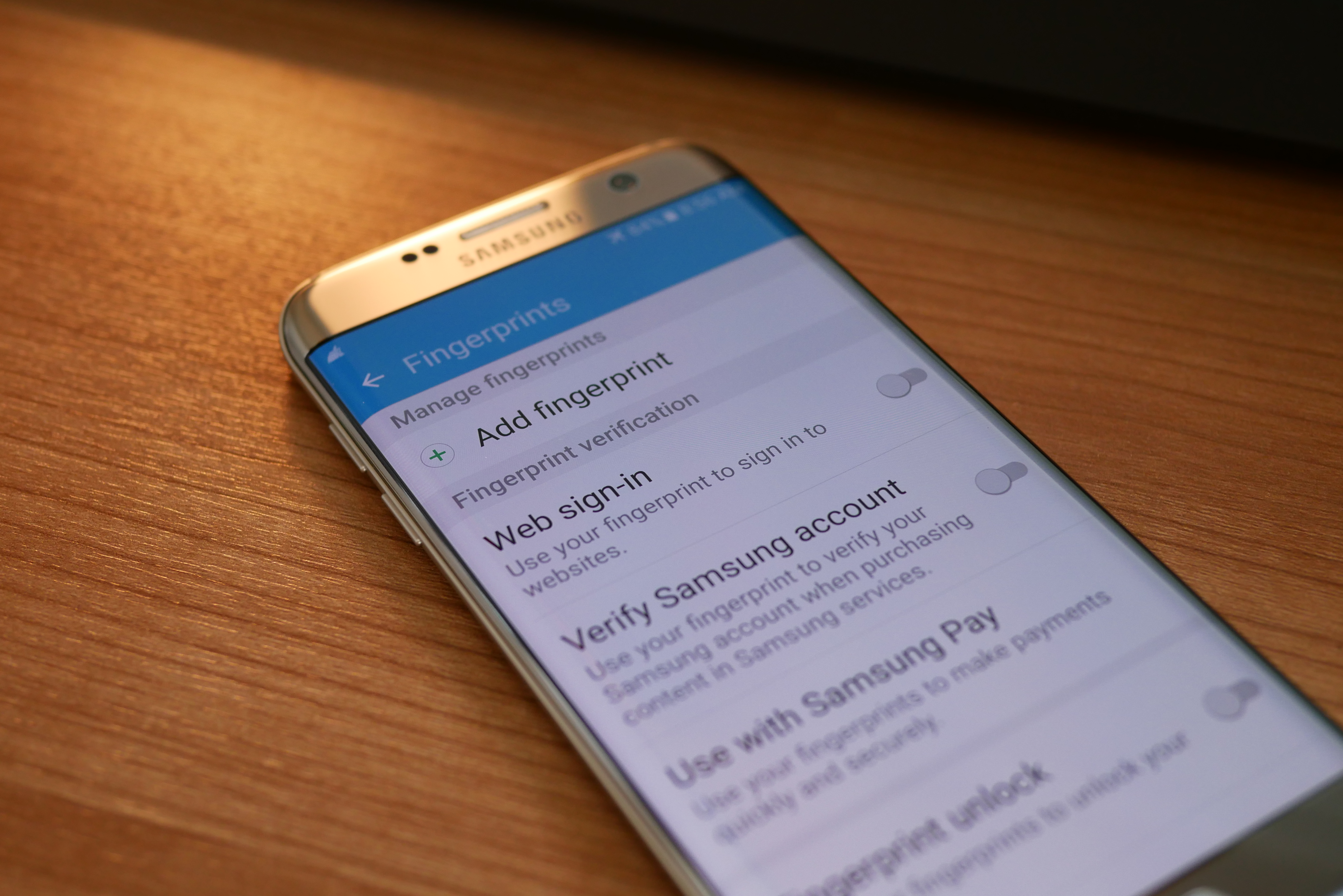 how to reset a galaxy s7 edge settings fingerprint