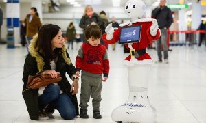 glasgow airport robot gladys