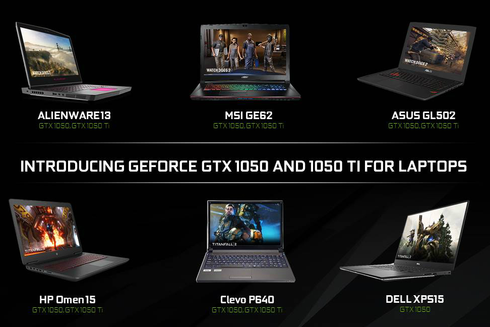 nvidia formally announces geforce gtx 1050 and ti laptops