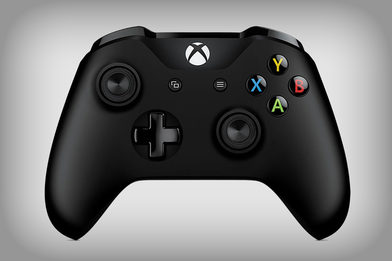 Xbox One black wireless controller.