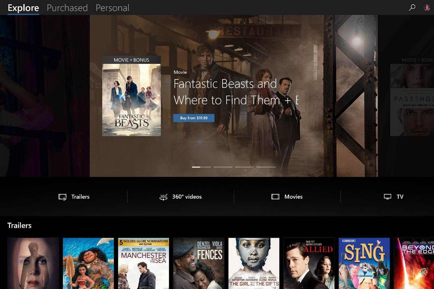 windows new movies tv app