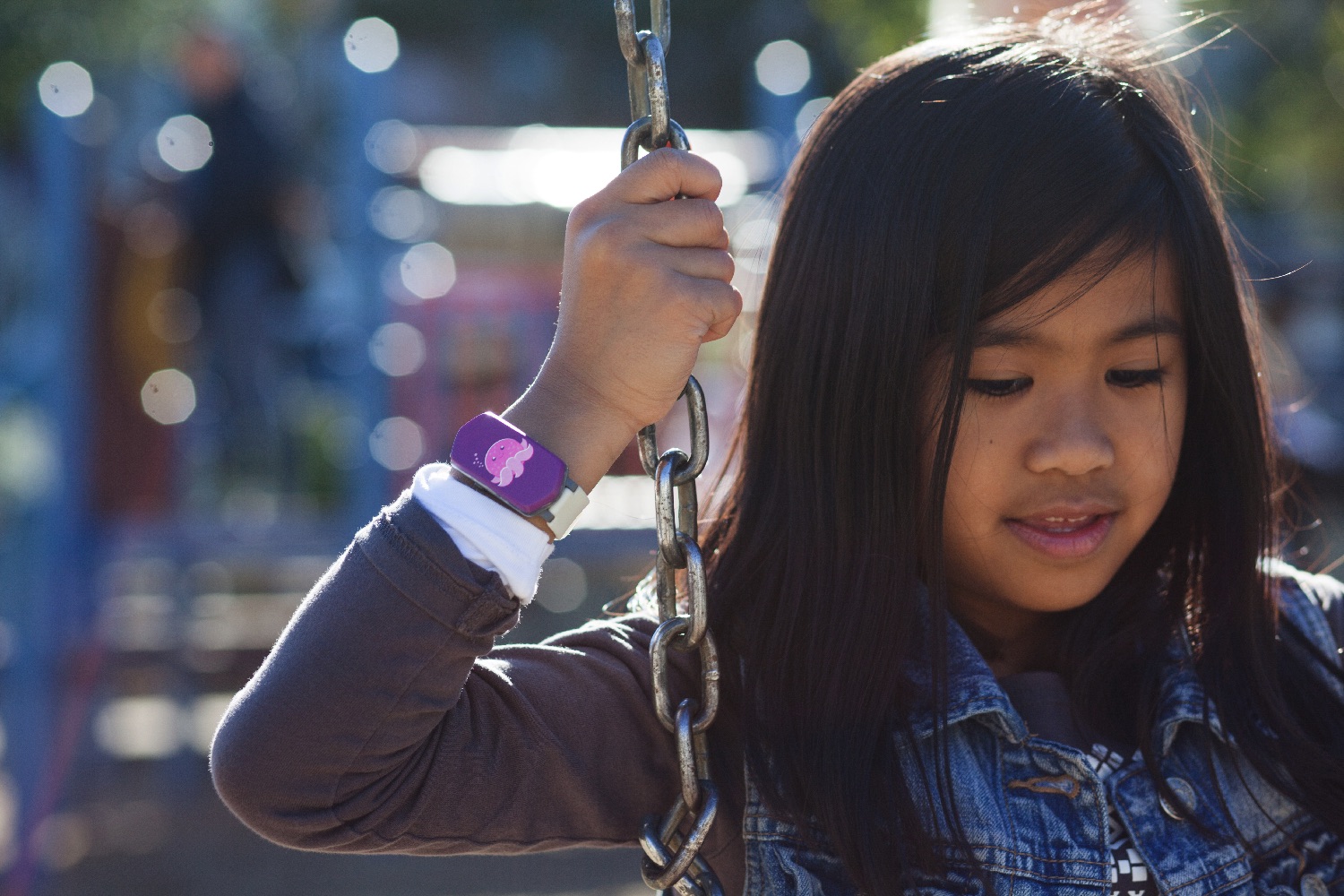 quantified kid wearable tech girl with kiddo  playground 8