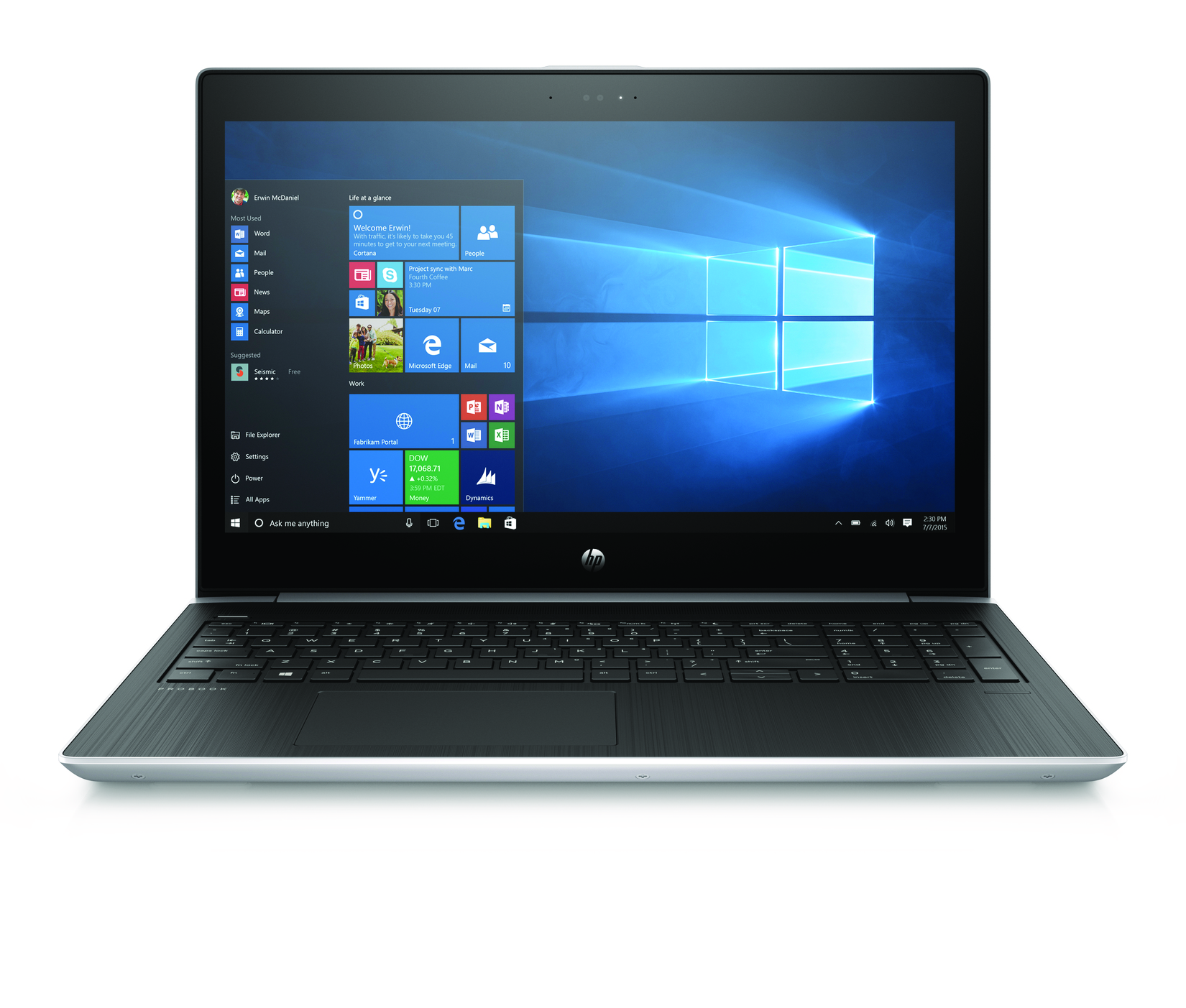 hp probook 400 g5 news  450 frontopen naturalsilver win10 ts