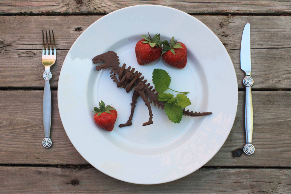 chocolate construction t rex 1