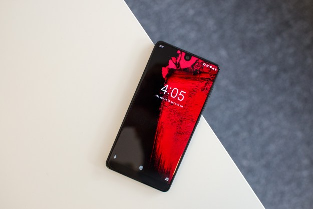 Essential phone review angle on table