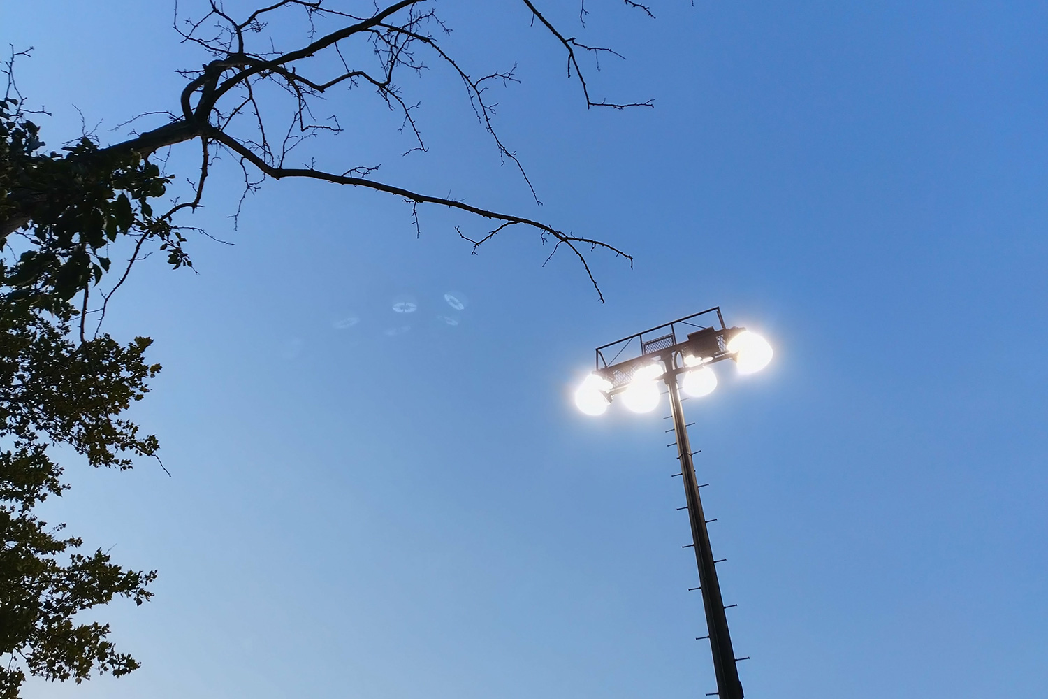 Essential Phone review camera samples stadium light