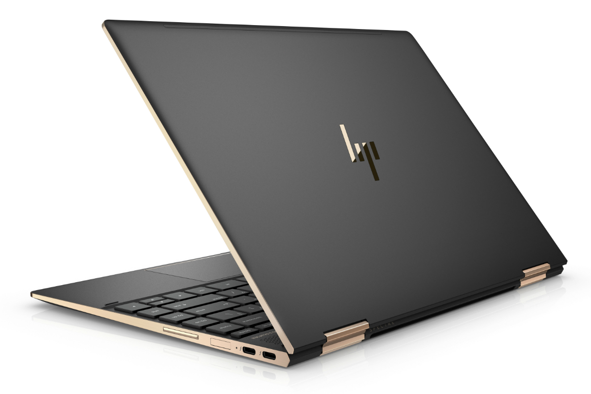 hp spectre line refresh quad core processors x360 13 dark ash silver rear left