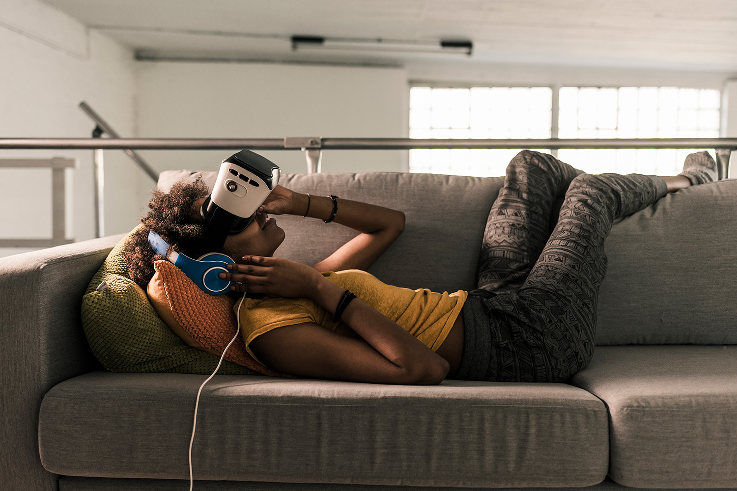 future of binge watching woman on couch