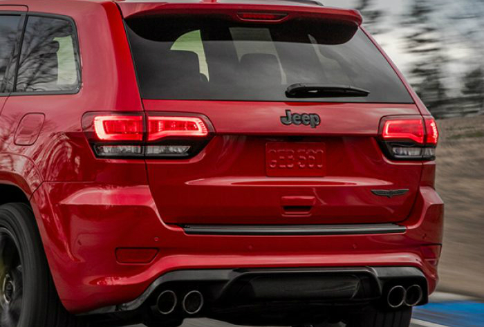 2018 Jeep Grand Cherokee Trackhawk black chrome quad exhaust tips