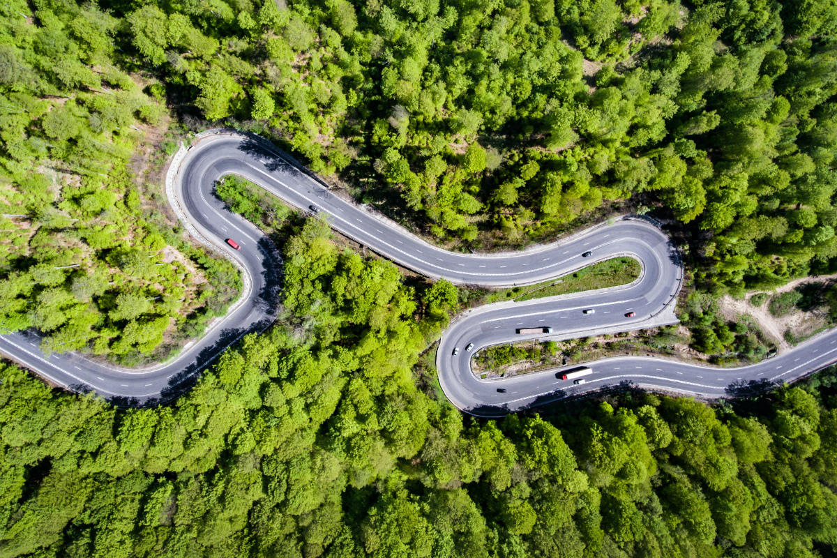 driverless car complex journey drone road