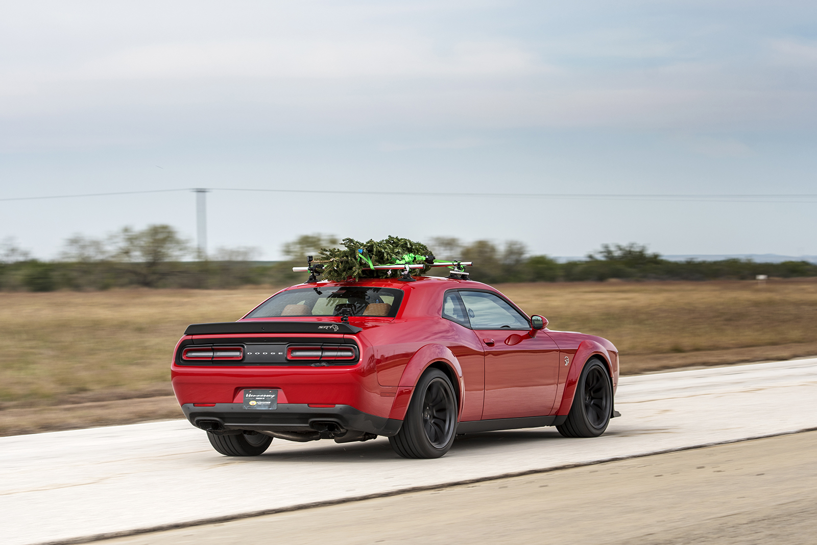 hennessey and dodge takes record for worlds fastest christmas tree 174mph 07