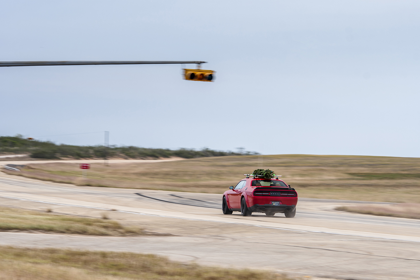 hennessey and dodge takes record for worlds fastest christmas tree 174mph 08