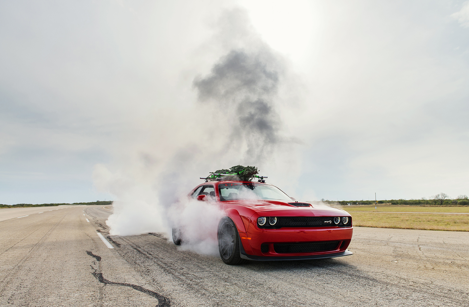 hennessey and dodge takes record for worlds fastest christmas tree 174mph 26