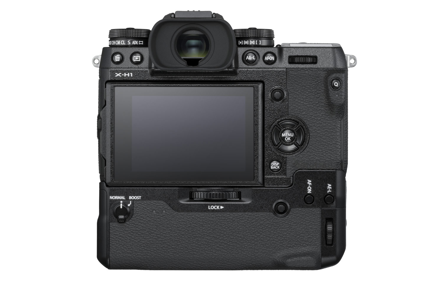 Fujifilm X-H1 with VPB-XH1 grip back