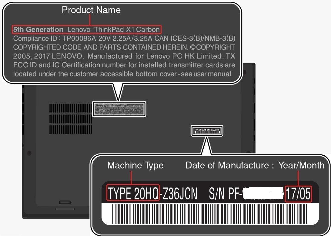 lenovo thinkpad x1 carbon fire risk recall lable black