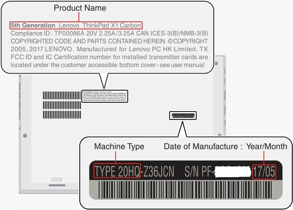 lenovo thinkpad x1 carbon fire risk recall lable white