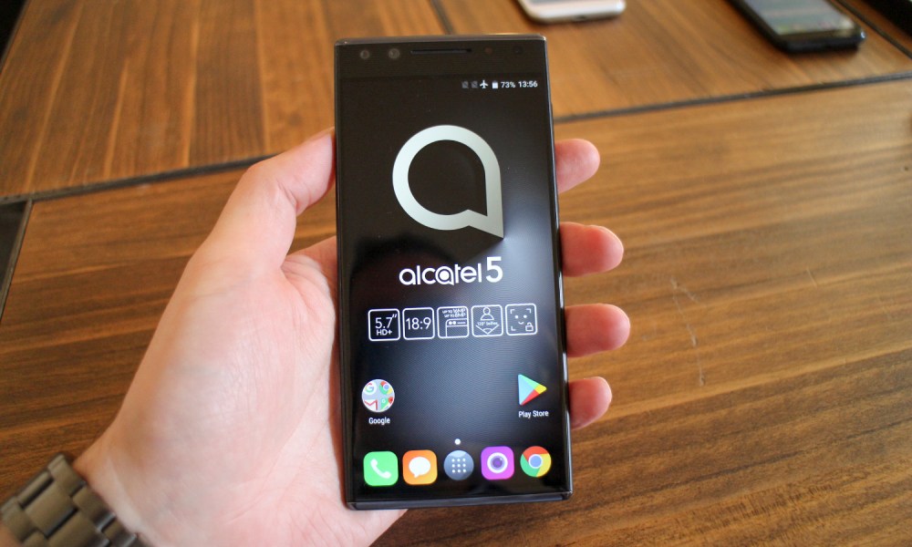 Alcatel Series 5 hands-on review | Closeup of the front of the phone