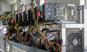 Graphics cards in a crypto mining farm.