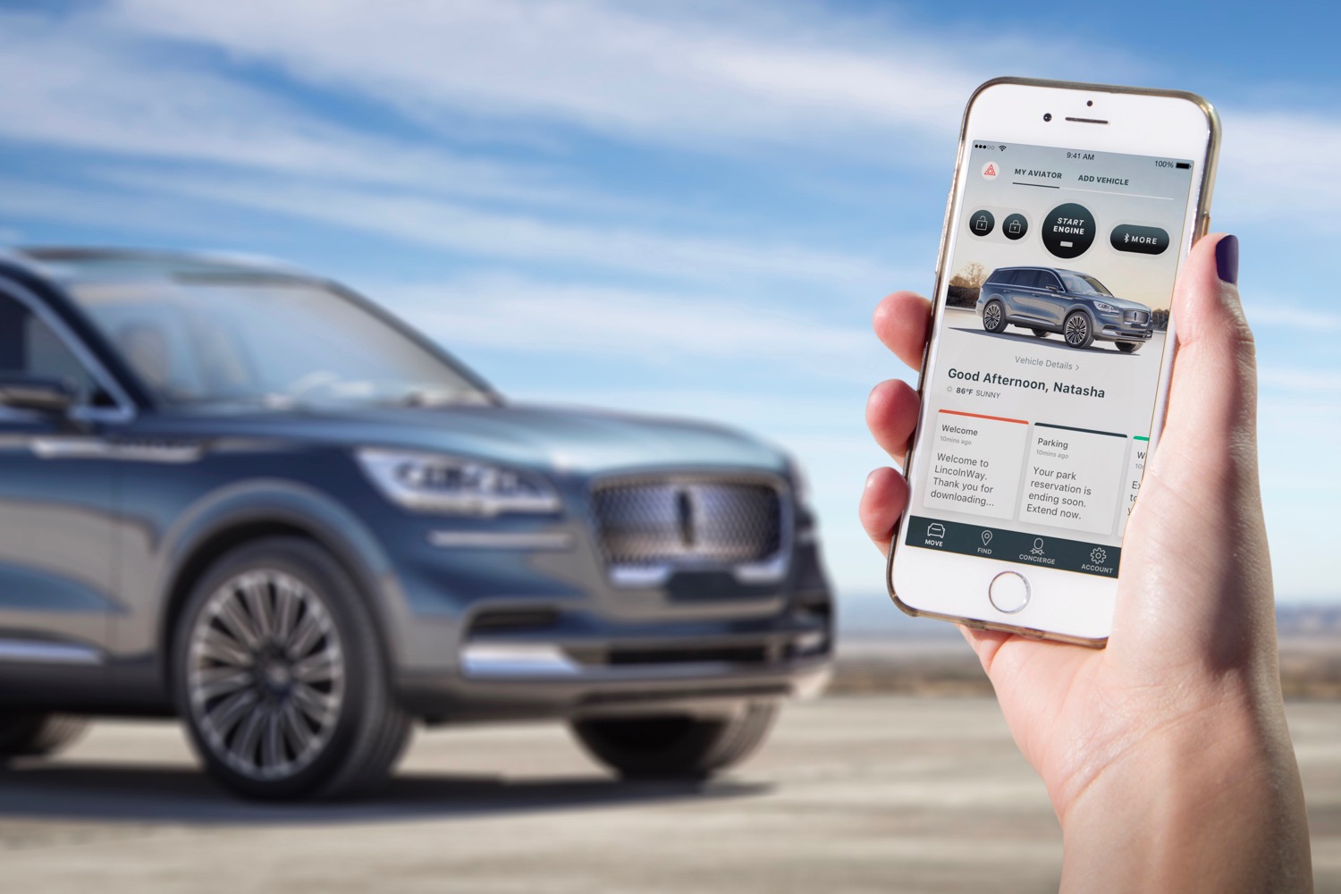 Lincoln Aviator Phone as a Key