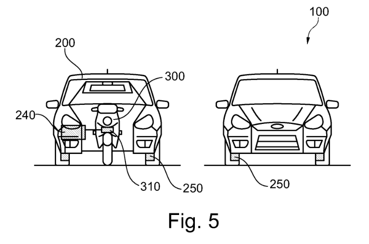 Ford Motorcycle in Car patent