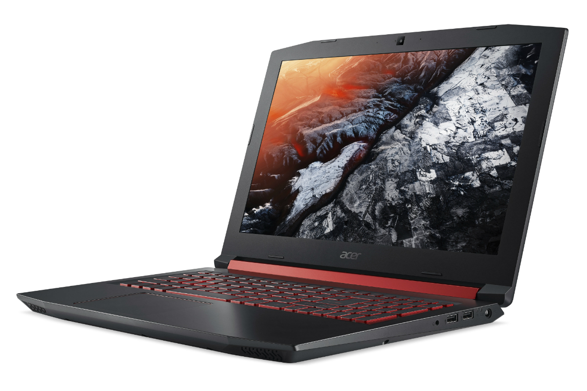 acer introduces nitro 5 gaming notebook gtx 1050 ti intel optane front right angle