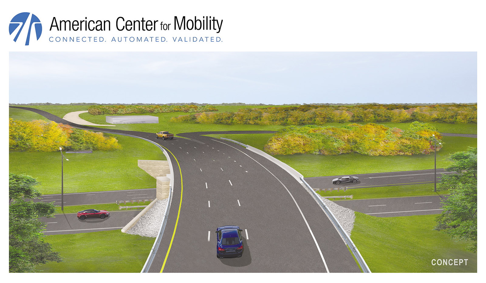 worlds first highway test facility for autonomous vehicle opens in michigan 170517 acm renderings indd