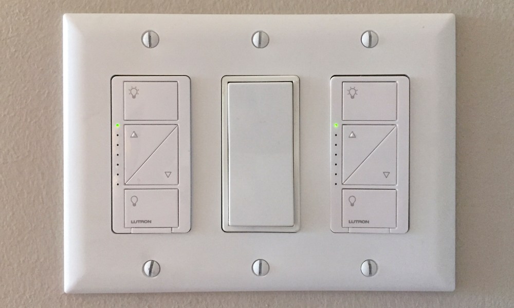 Lutron Caseta Smart Lighting Dimmer Switch.