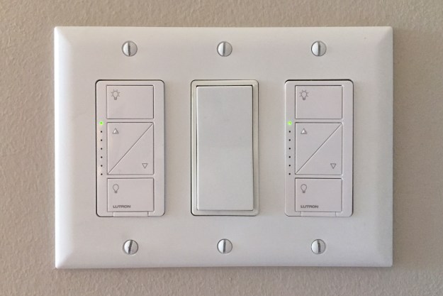 Lutron Caseta Smart Lighting Dimmer Switch.