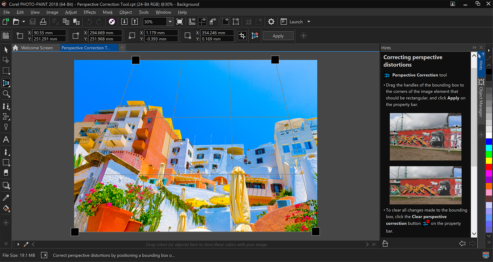 coreldraw graphics suite 2018 launches photo paint  perspective correction tool copy